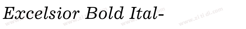 Excelsior Bold Ital字体转换